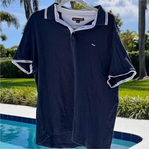 Michael Kors Dark Blue Polo with White Accents